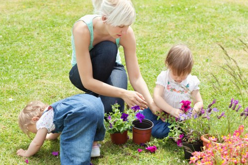 Garden maintenance safety measures during outdoor work